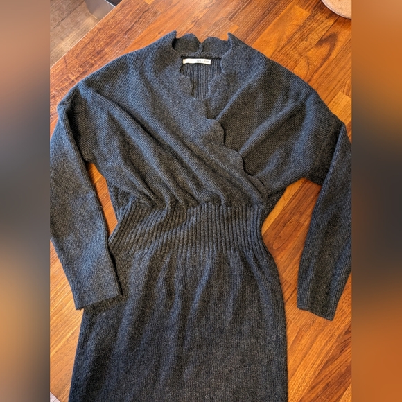 Oak And Fort Gray Sweater Dress Size M - Picture 4 of 8